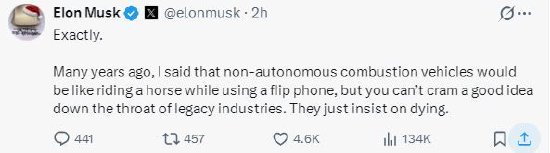 马斯克回应福特收缩电动汽车战略